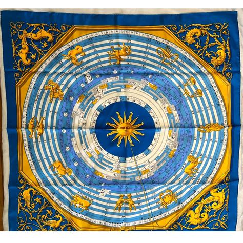 hermes astrologie scarf|HERMES Silk Carre Astrologie Scarf 90 .